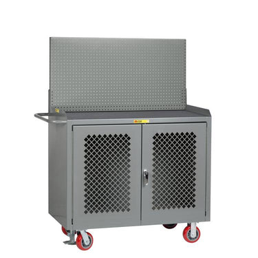 Mobile Bench Cabinets w/ Clearview Doors - Model MMP2DFLPB